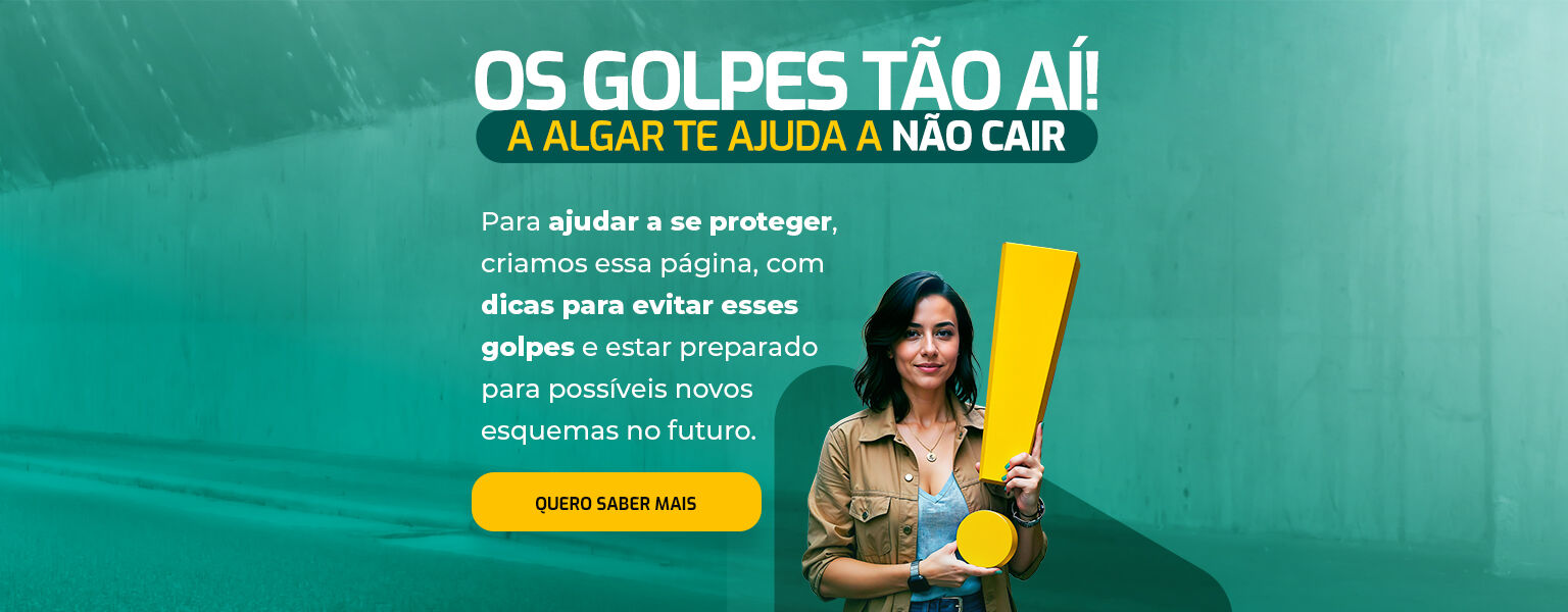FIQUE ATENTO ÀS FRAUDES. O telemarketing usa o prefixo 0303 e a Anatel não realiza chamadas. Dúvidas, entre em contato com a Algar Telecom.