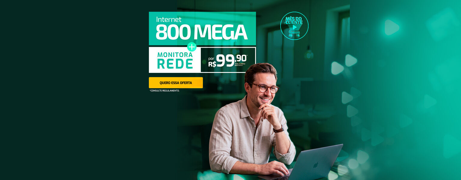 800MB + Monitora rede = 99,9