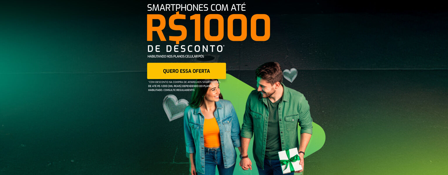 Smartphones com 5G com até R$1000,00 de desconto.
